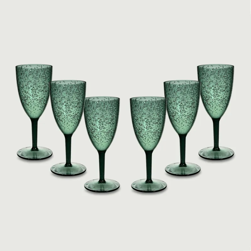 Affare Calice Bubbles In Plastica,set-6-calici-piu-conveniente-verde