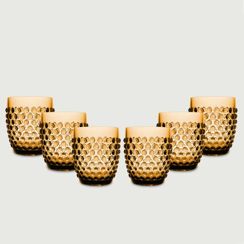 Tumbler Dotted In Plastica,set-6-bicchieri-piu-conveniente-arancione Affare