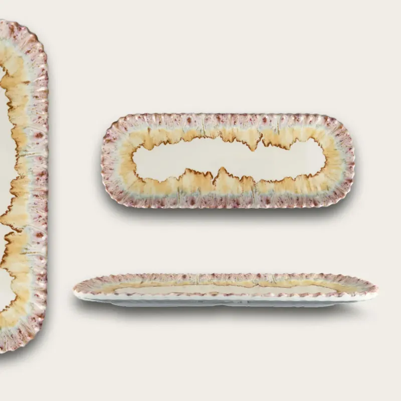 Offerta Rettangolo Melamina Perla Reactive Sabbia 29x11 cm - H 2 cm