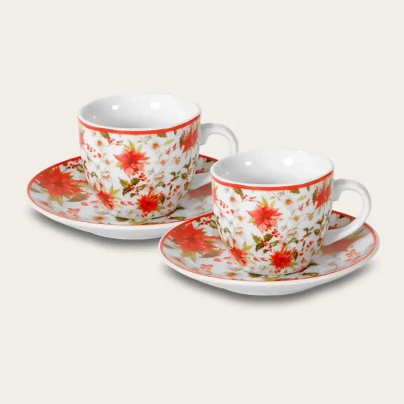 Bestseller Set 2 Tazze Da The Vischio Con Piattino