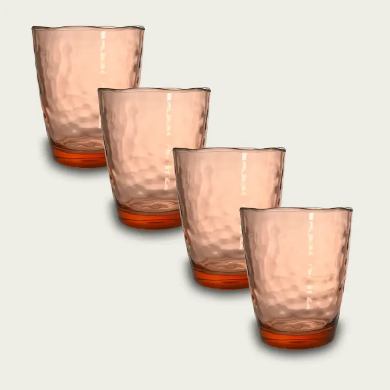 Tumbler Hammered In Plastica Acrilica,set-4-tumbler-piu-conveniente-rosa Ultime Pezzi