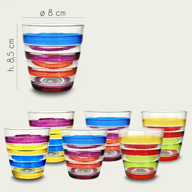 Reso Gratuito Set 6 Tumbler Viva In Vetro
