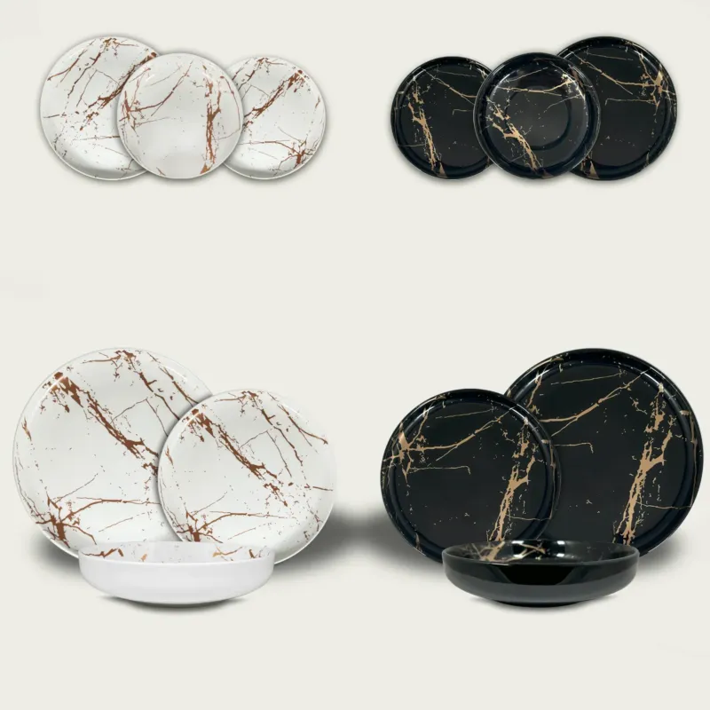 Novità Piatto Marble In Porcellana