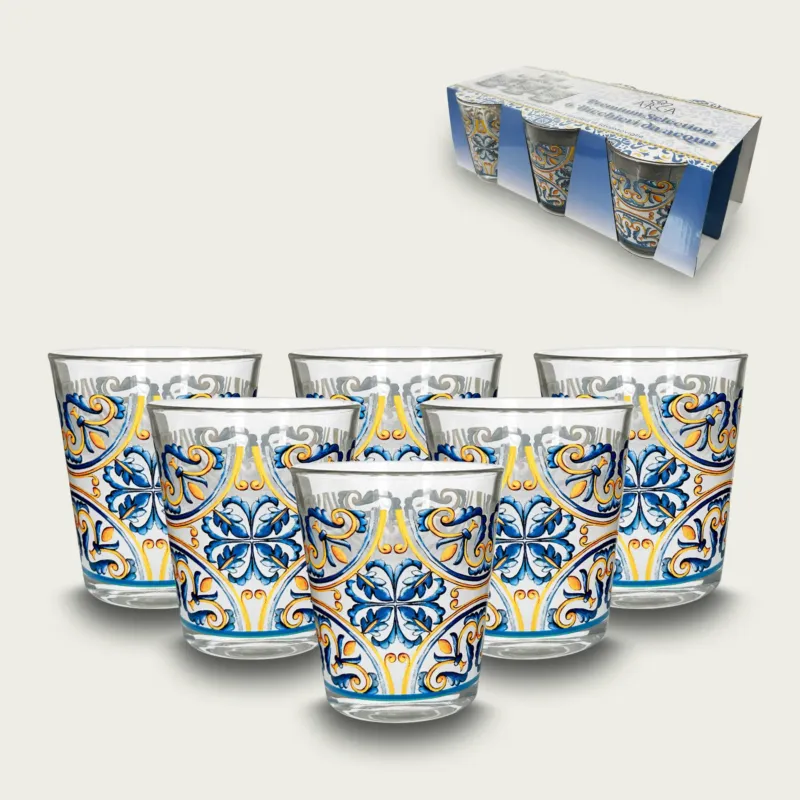 Set 6 Bicchieri Vietri In Vetro 30Cl Ultima Occasione