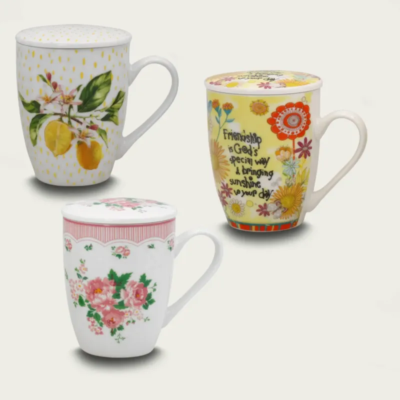 Tisaniere Con Filtro Flowers 30Cl In Porcellana Ultime Pezzi