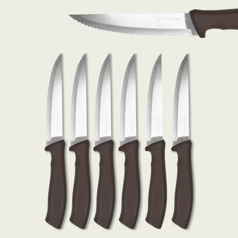 Set 6 Coltelli Samurai Bistecca,marrone Promo Stagionale