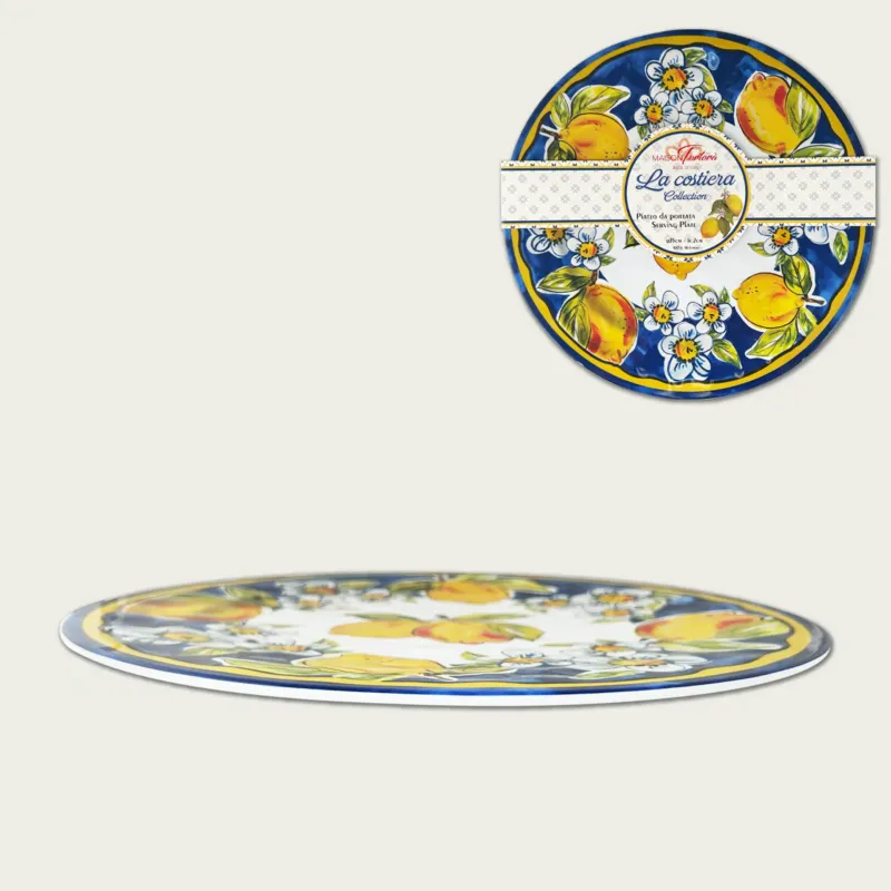 Piatto Rotondo Basso La Costiera Agrumi In Melamina Prezzo Conveniente