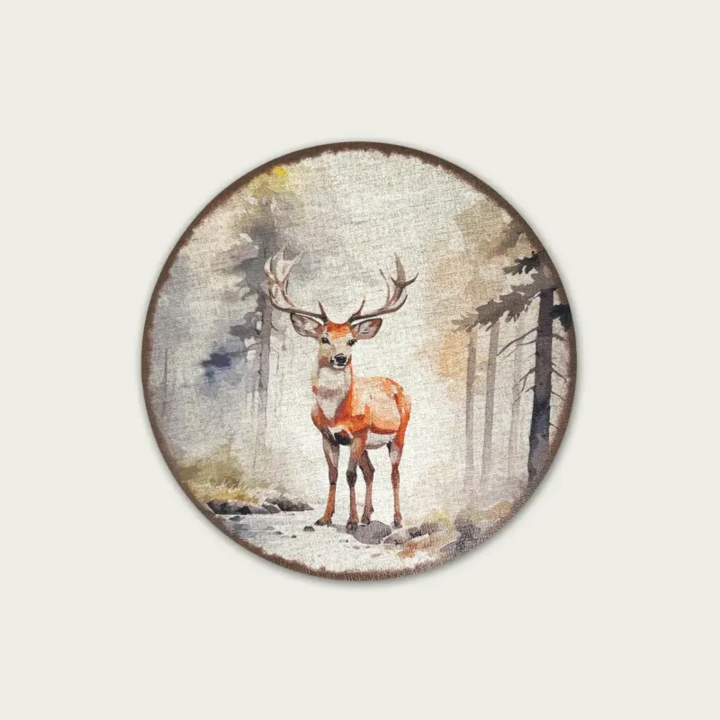 Tovaglietta Cervo Sika Ø38 cm In Similpelle Promozione