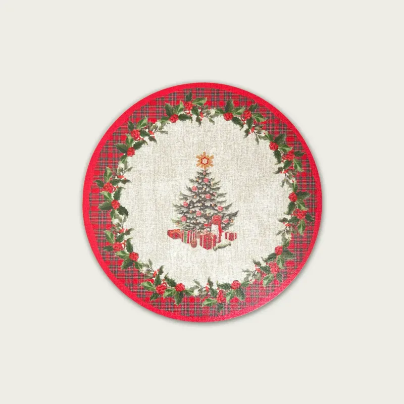 Affare Tovaglietta Scottish Tree Ø38 cm In Similpelle