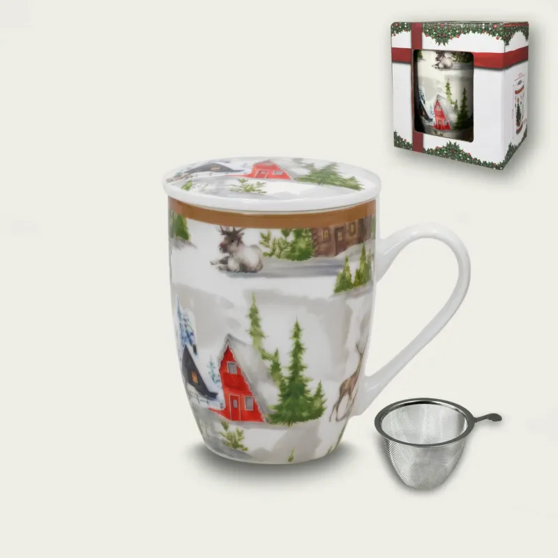 Scelto Dai Clienti Tisaniere Con Filtro Christmas Land 30Cl In Porcellana
