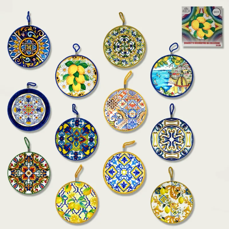 Offerta Del Giorno Quadretto Tondo Ø 20 Cm Mediterraneo Con Cordolo
