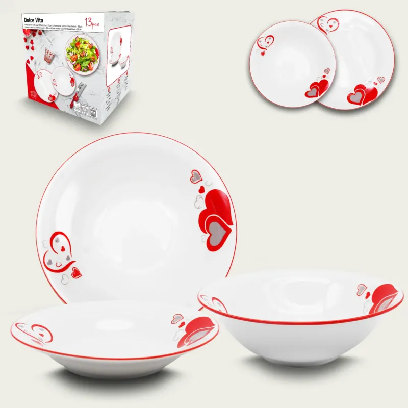 Set 12 Piatti Dolce Vita E Ciotola Ø 23 Cm In Porcellana Prezzo Scontato