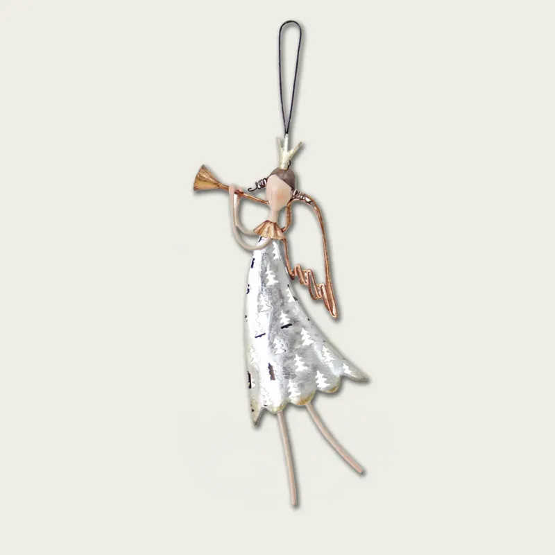 Decorazione Cherubino Argento 34 Cm In Metallo Super Prezzo
