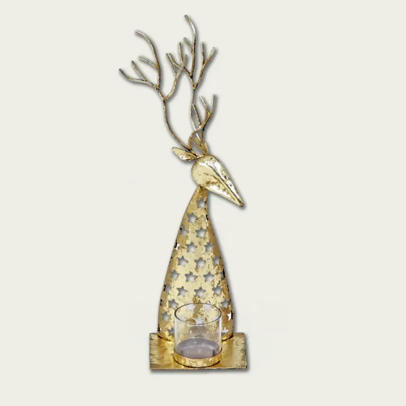 Decorazione Renna Oro 33 Cm In Metallo Compra Oggi Stesso