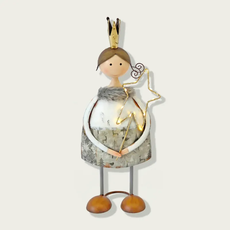 Decorazione Queen 43 Cm In Metallo Con Led Prezzo Ridotto