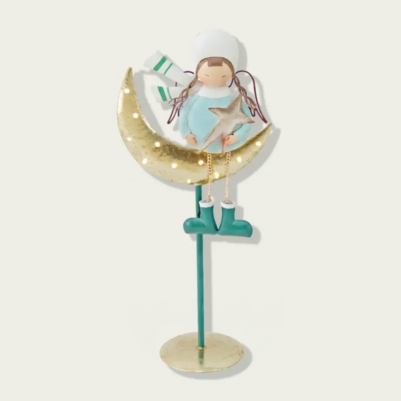 Prezzo Scontato Decorazione Luna 48 Cm In Metallo Con Led