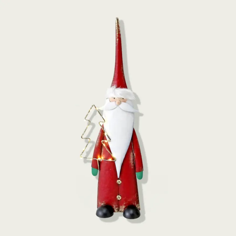 Decorazione Santa Claus Tree 65 Cm In Metallo Con Led Direttamente Dal Produttore