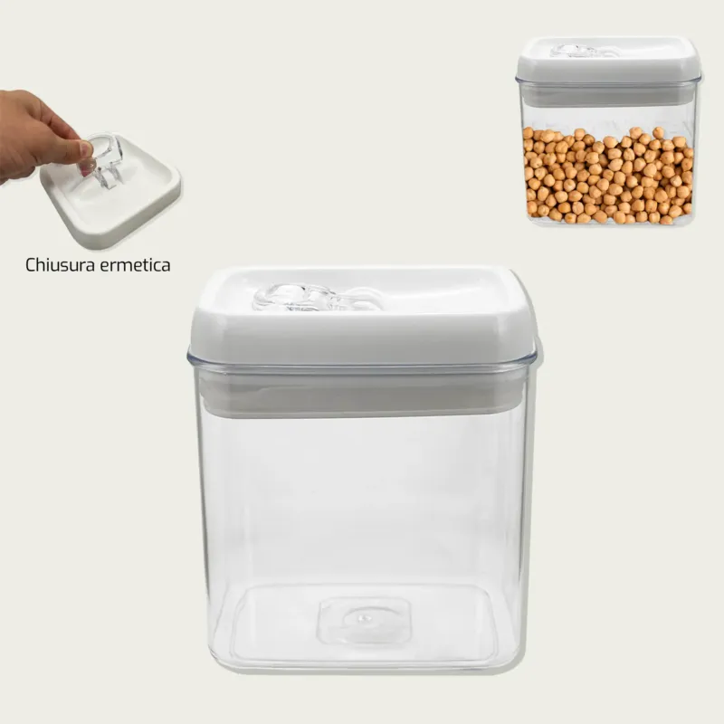 Contenitore Ermetico Quadrato Alto In Plastica Di Tendenza