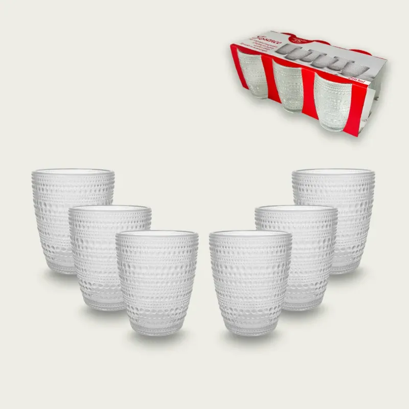 Set 6 Tumbler Essence Trasparenti In Vetro Bestseller