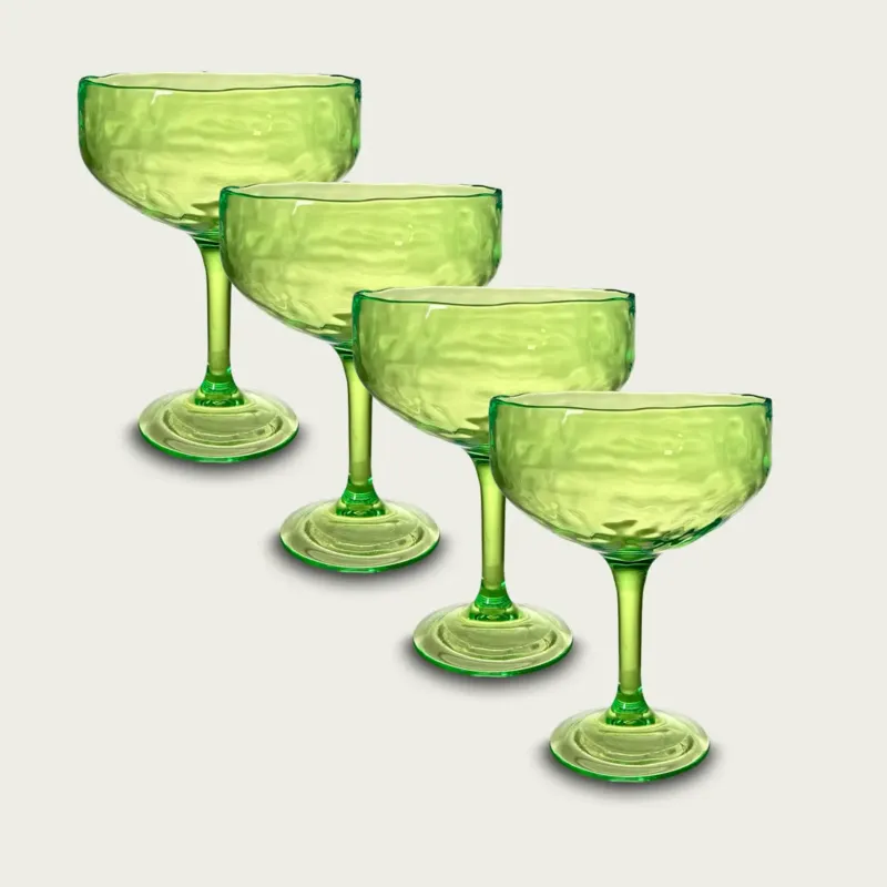 Nuovo Arrivo Coppa Margarita Hammered In Plastica Acrilica,set-4-coppe-margarita-piu-conveniente-verde