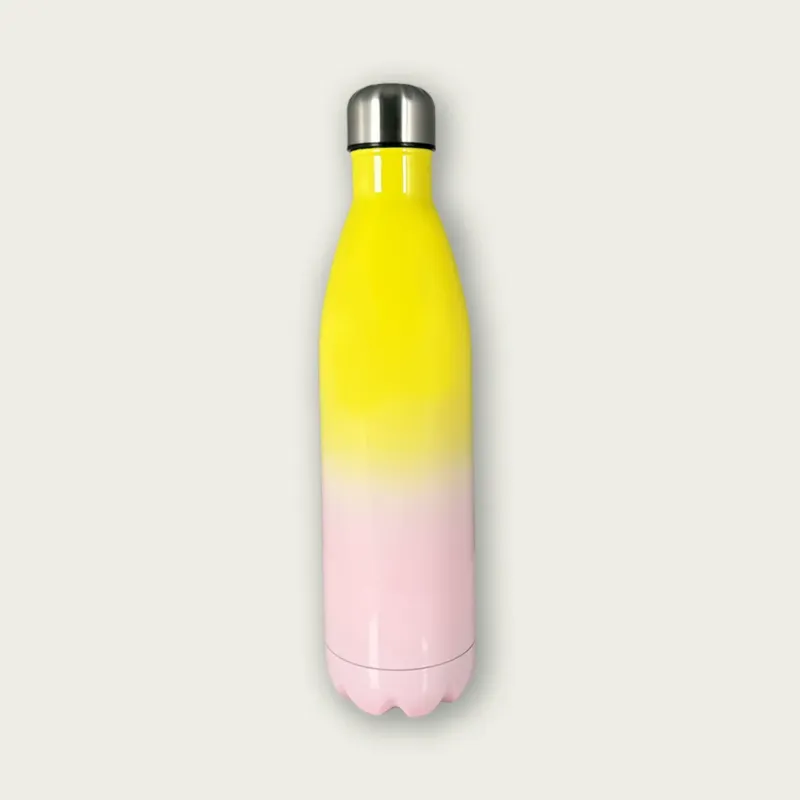 Più Venduto Bottiglia Termica Fusion In Acciaio Con Doppia Camera,giallo-e-rosa