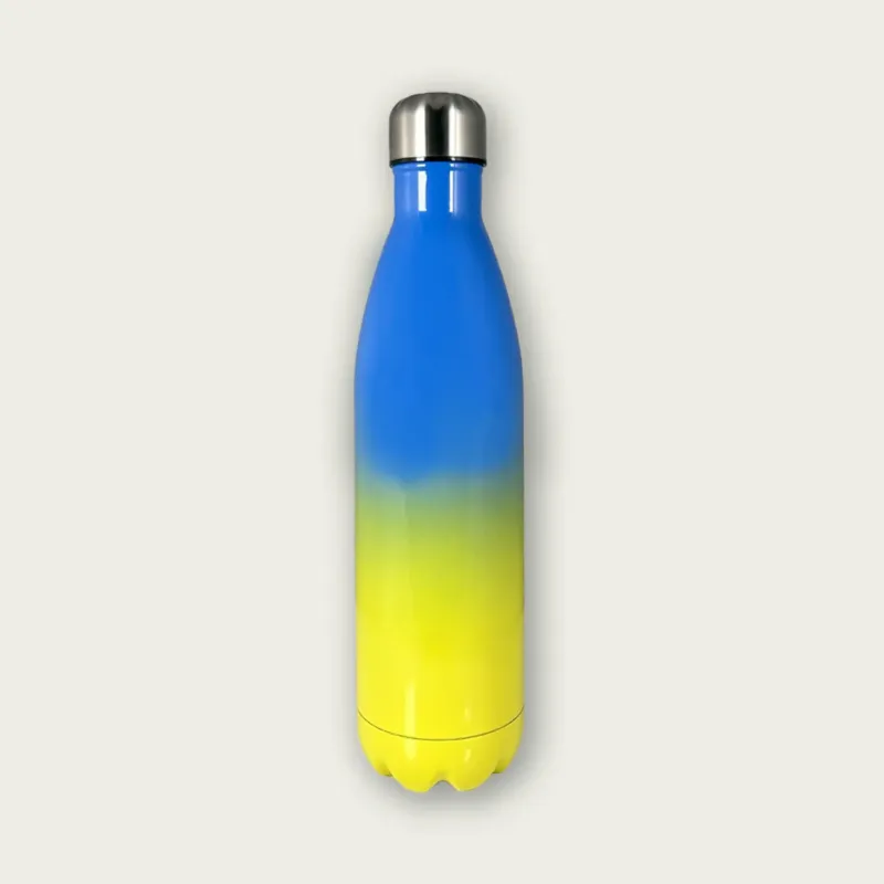 Compra Online Bottiglia Termica Fusion In Acciaio Con Doppia Camera,blu-e-giallo