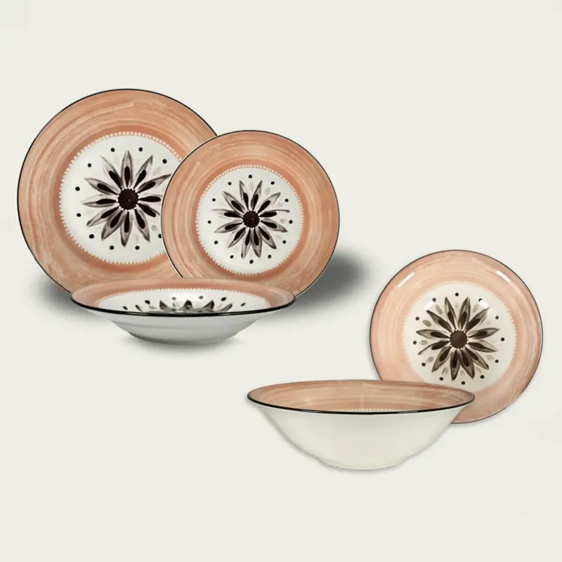 Set 18 Piatti Petalia In Porcellana,set-piu-conveniente-rosa-18-piatti-e-insalatiera Bestseller