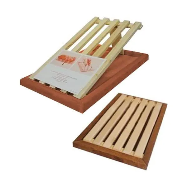 Tagliere Per Pane In Legno Con Raccogli Briciole e Griglia Removibile 39 x 23 cm Occasione