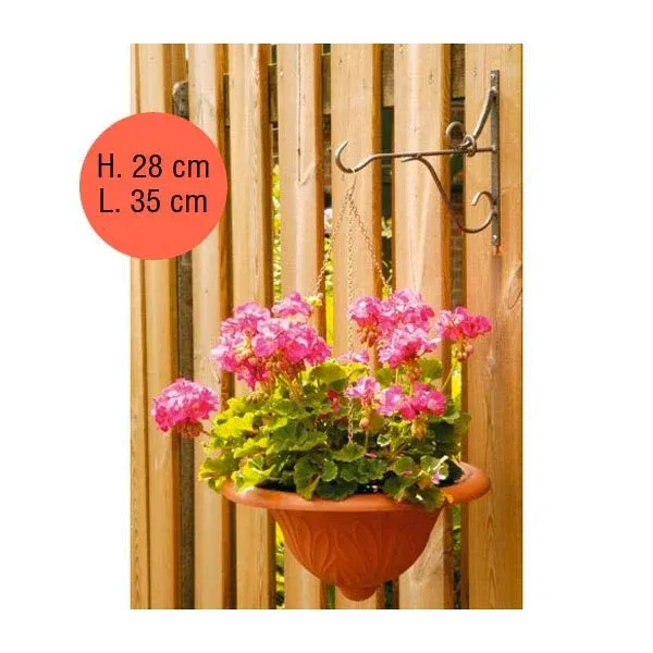 Consegna Rapida Gancio appendi piante decorativo in metallo verniciato resistente 35 cm