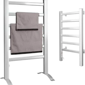 Scaldasalviette Termoarredo Elettrico per Bagno 2in1 da Parete e Terra 6 Barre Nuova Collezione