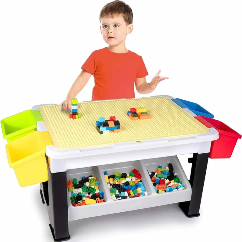 Tavolo Banco Costruzioni 291 Blocchi in Plastica Bambini Centro Creativo Gioco Soddisfatti O Rimborsati