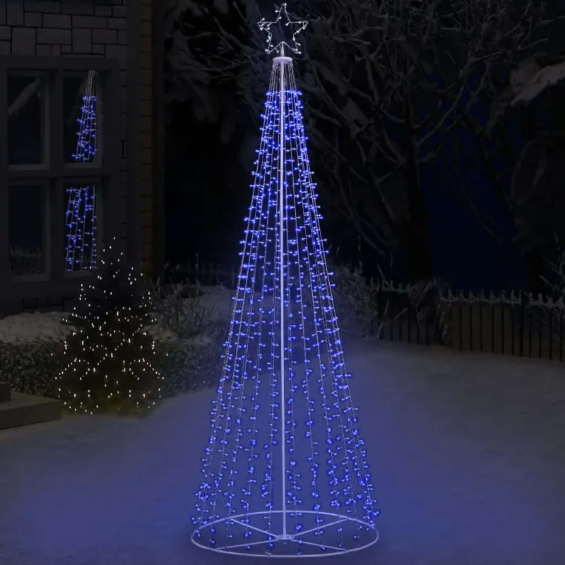 Scelto Dai Clienti Albero Natale Luminoso 340 cm Colore Blu 991 Led Decorazione Metallo Esterno