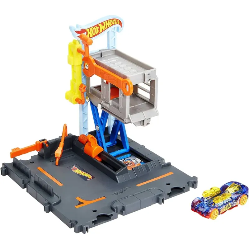 Compra Oggi Stesso Hot Wheels Auto Officina Ripara Veicoli Centro Citta‘ con 1 Macchina Giocattolo