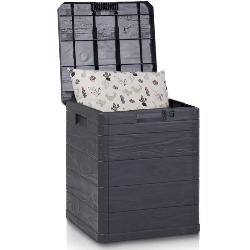 Baule Contenitore per Esterni ed Interni 90L Dimensioni 42,5x44x50H cm Antracite Must-Have