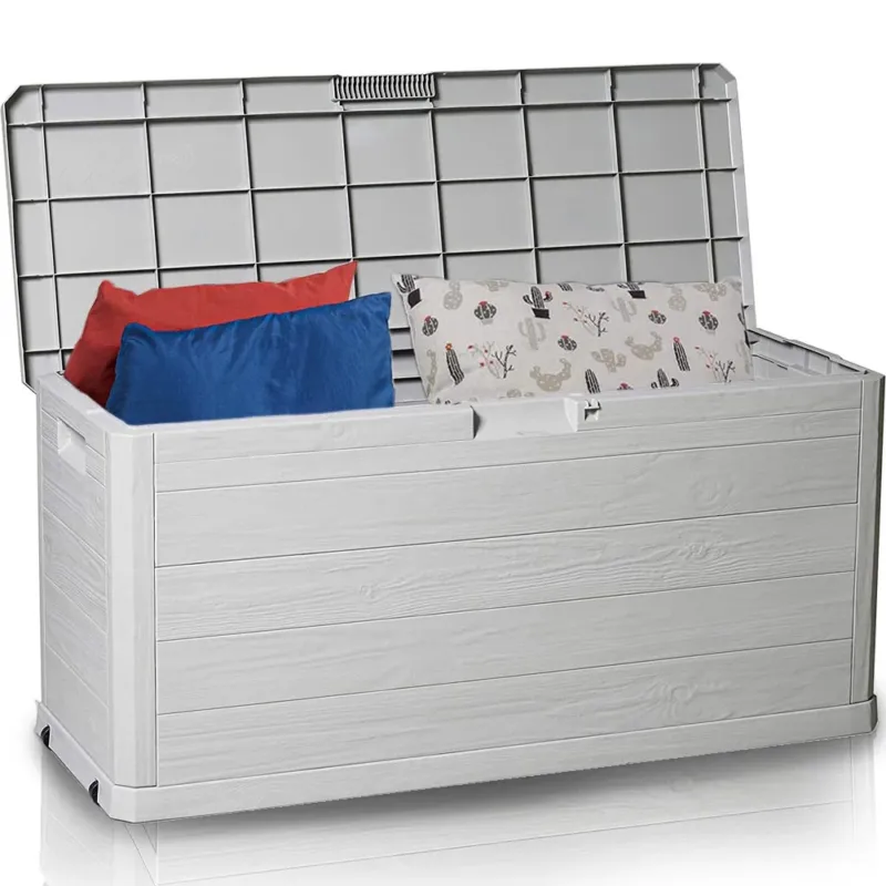 Baule Contenitore Capienza 280L Grigio Tortora Effetto Legno Interno Esterno Bestseller