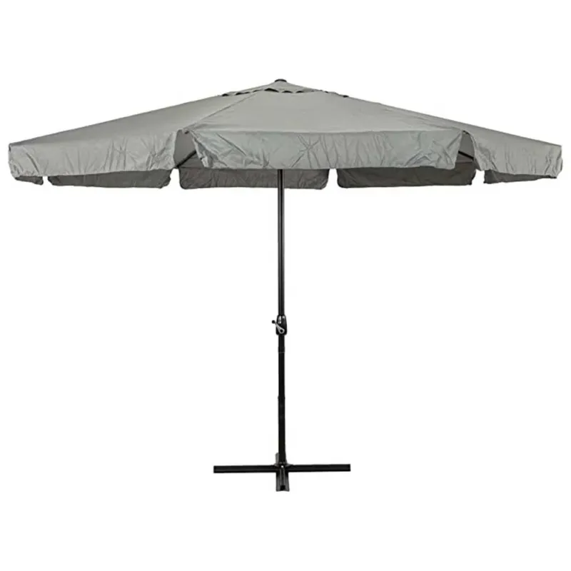 Ombrellone da Giardino Pieghevole Palo Acciaio 8 Stecche Gazebo Grigio 4 mt Vendita Finale