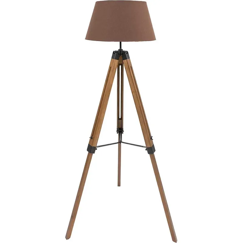 Scelto Dai Clienti Lampada da Terra Lettura Treppiedi di Legno Stile Nordico Regolabile Marrone