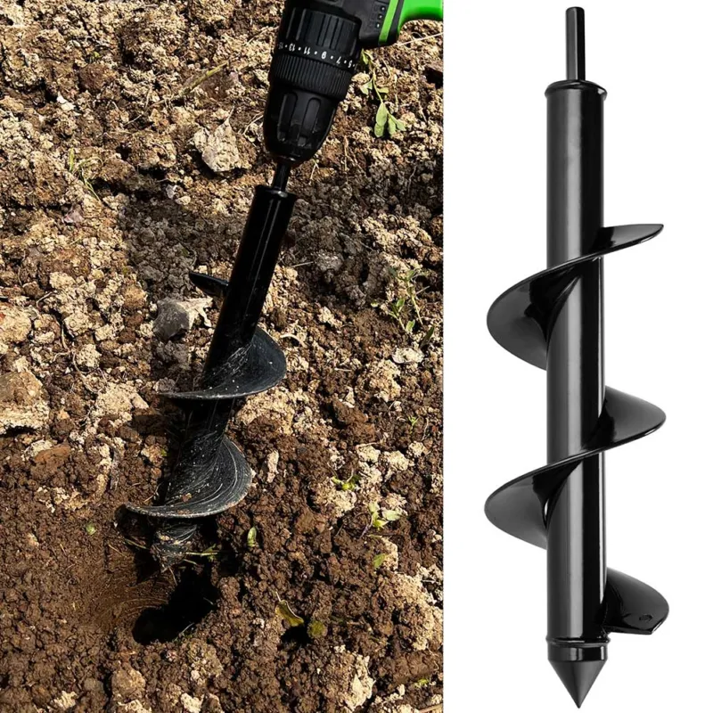 Punta Per Trivella Trapano Spirale da Giardino Diametro 8 cm Profondità di 16 cm Saldi