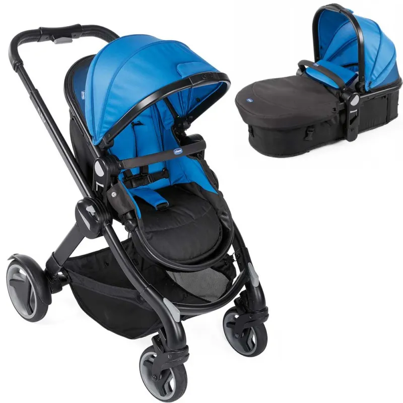 Saldi Passeggino Fully Chicco Trasformabile Carrozzina Navicella Trasportabile Blu