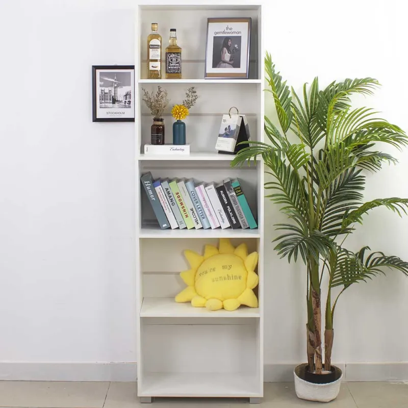 Libreria Armadio Scaffale Con 5 Ripiani Design Moderno Libri Casa Ufficio Bianco Solo Oggi