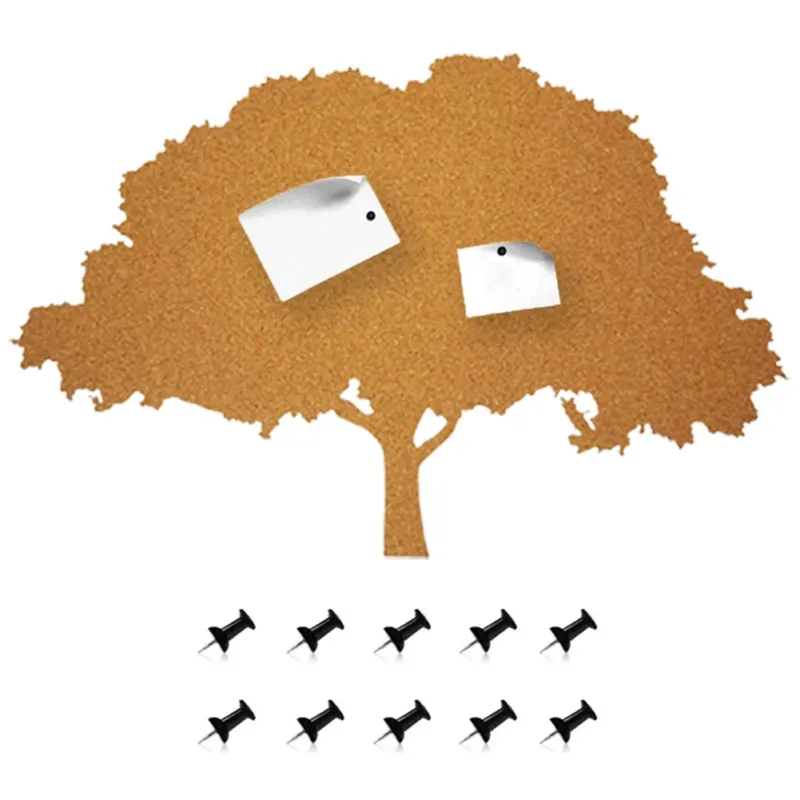 Bacheca in Sughero Forma Albero della Vita Retro-adesivo 60x35x0.5 cm Prezzo Conveniente