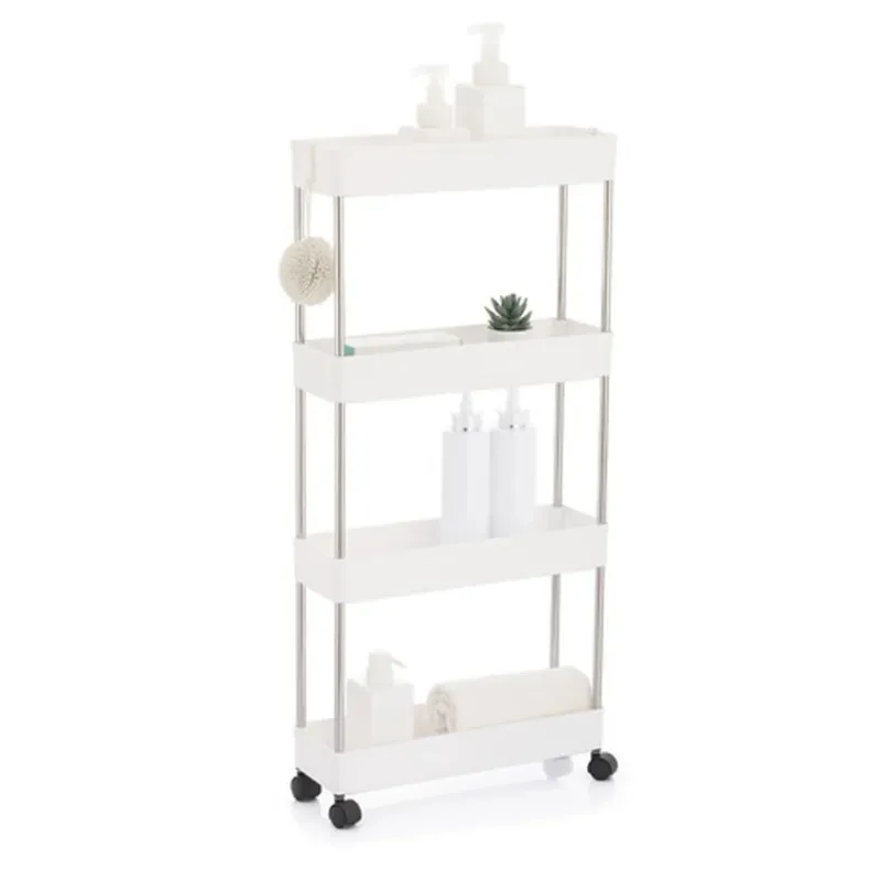 Prezzo Basso Carrello Carrellino Slim Salvaspazio Cucina Bagno Ripostiglio 4 Ripiani 4 Ruote