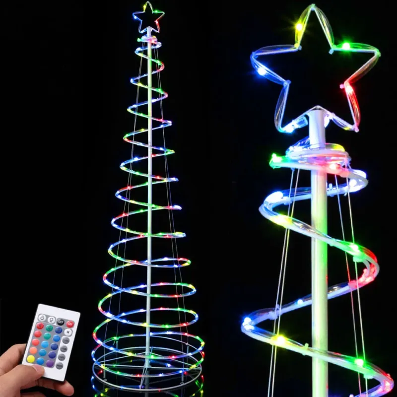 Albero di Natale Luminoso 135 Luci a Led Spirale per Interno ed Esterno 180 CM Must-Have