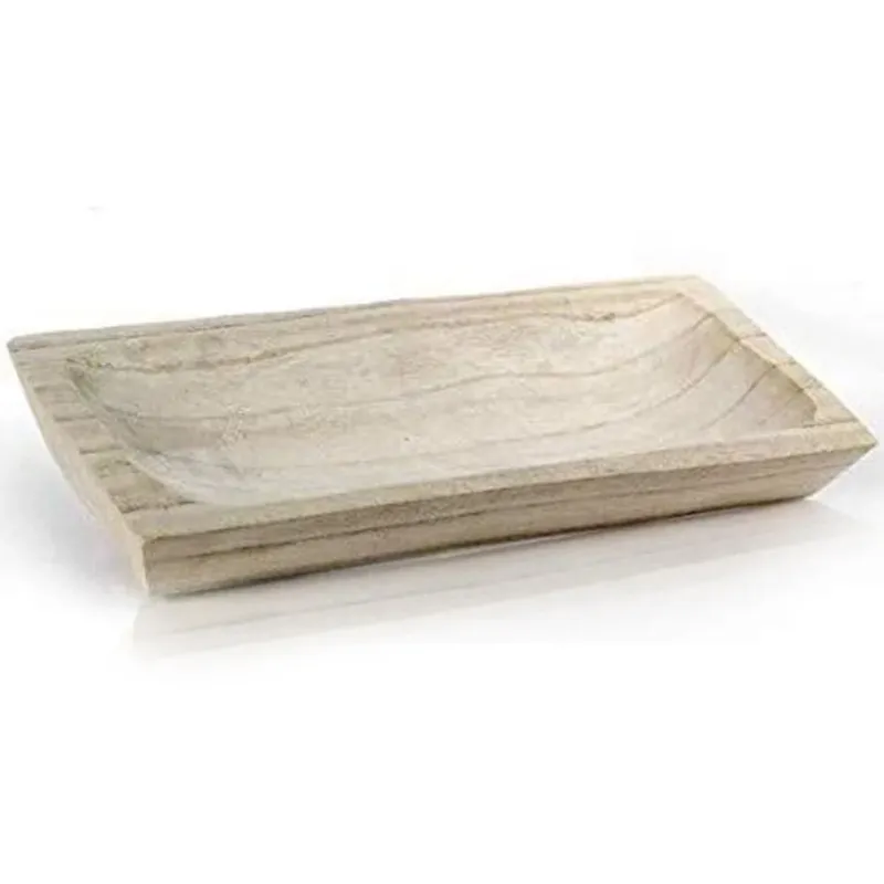 Vassoio da Portata Rettangolare Centrotavola Cucina Legno Minimal Portaoggetti Prezzo Ridotto