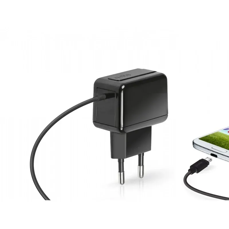 Caricabatteria Da Rete Con Connettore MICRO USB 1.000 mAh Nero SBS Occasione