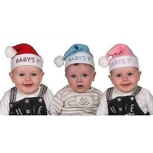 Cappello Babbo Natale Per Bambini Cappellino Baby Vari Colori Christmas Gift Ultime Pezzi