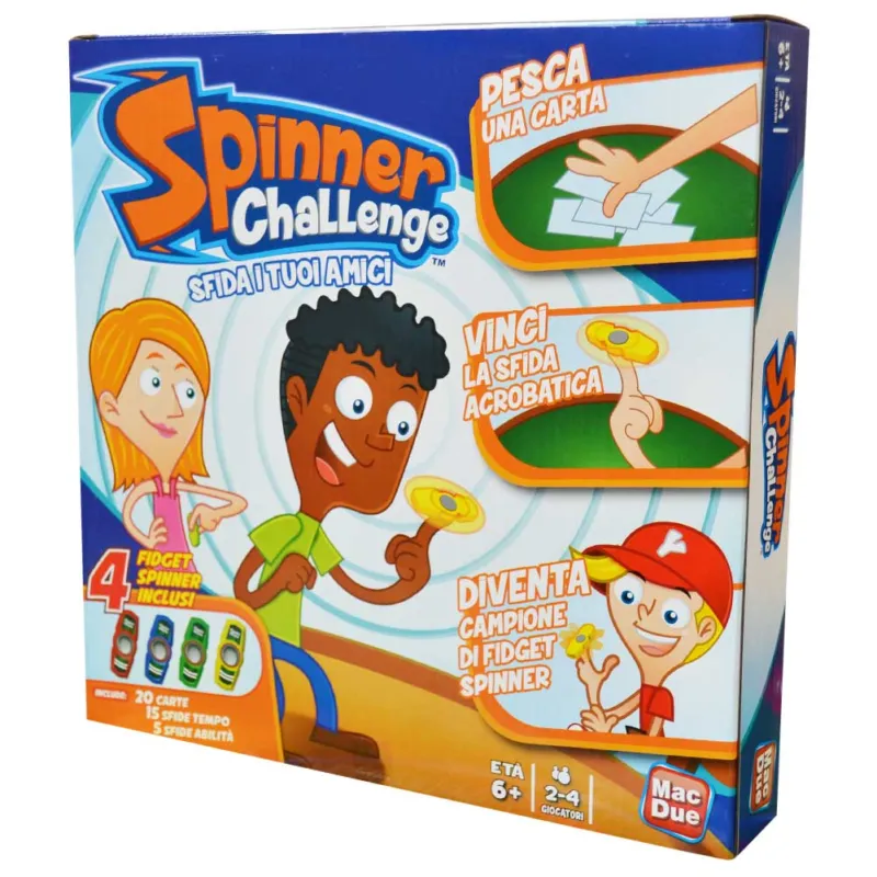 Compra Adesso Gioco Di Societa‘ Da Tavolo Spinner Challenge Mac 2 Con 4 Fidget Spinner Inclusi