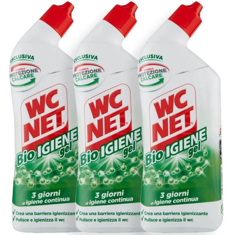 Ultima Occasione 3x WC Net Bio Igiene GEL Formula Protezione Calcare Promo 3 Bottiglie 700ml