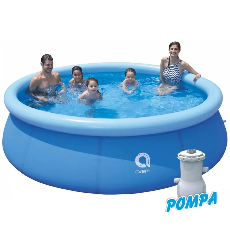 Ultime Pezzi Piscina Rotonda Autoportante Gonfiabile In PVC 360x76cm Con Pompa Filtro
