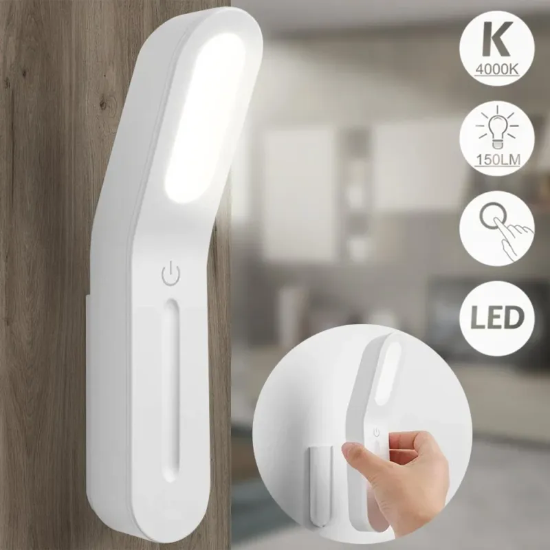 Spedito Oggi Lampada Torcia a Parete Portatile Luce Emeregenza LED Dimmerabile a Batteria USB